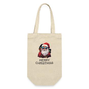Santa Claus - Marry Christmas - Gift Bag for Bottles - nature - Front