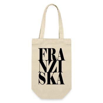 Franziska Nom Prénom Police moderne Word Art - Sac à bouteille - nature - Devant