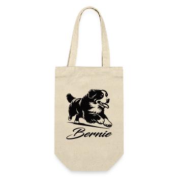 Berner Sennenhund – Treuer Freund fürs Leben - Geschenkbeutel für Flaschen - Natur - Vorne