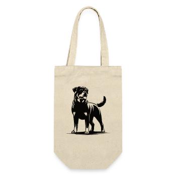 Rottweiler Design – For real dog lovers - Gift Bag for Bottles - nature - Front