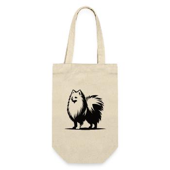 Spitz – Fluffy & Loyal, grand design pour chien - Sac à bouteille - nature - Devant