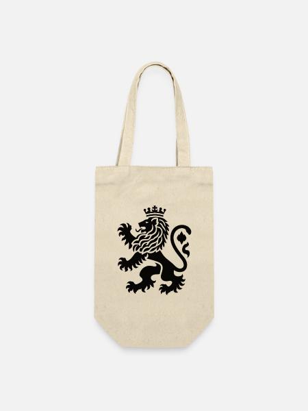 Bayerischer Löwe – Wappentier Silhouette - Geschenkbeutel für Flaschen - Natur