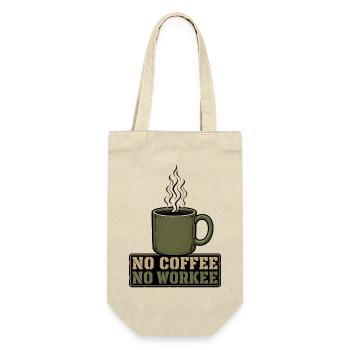 no coffee no workee - Gift Bag for Bottles - nature - Front