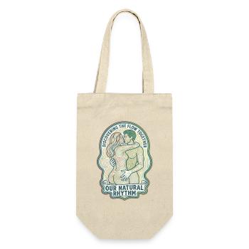 Unser natürlicher Rhythmus der Liebe - Geschenkbeutel für Flaschen - Natur - Vorne