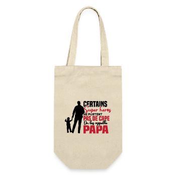 Certains super héros on les appelle papa - Sac à bouteille - nature - Devant