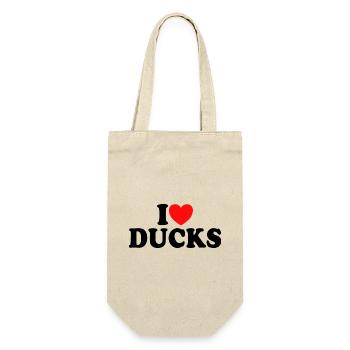 J'aime Les Canards - J'adore Les Canards - Sac à bouteille - nature - Devant