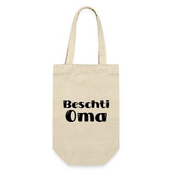 Beschti Oma Schweiz Schweizerdeutsch Grosi - Geschenkbeutel für Flaschen - Natur - Vorne