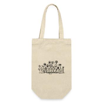 Blooming Flowers | Happiness | Statement | Joyful - Gift Bag for Bottles - nature - Front