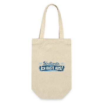  Ich atme ein. Ich raste aus! - Geschenkbeutel für Flaschen - Natur - Vorne