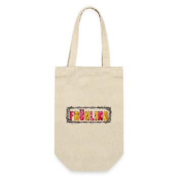 Frühling Bild und Blumenmotiv - Geschenkbeutel für Flaschen - Natur - Vorne