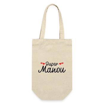 Maman Surnom Super Manou - Sac à bouteille - nature - Devant