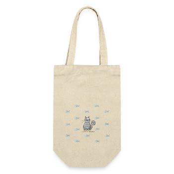 Katzenliebe - Geschenkbeutel für Flaschen - Natur - Vorne