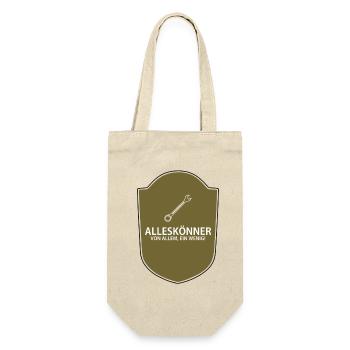 Alleskönner - Geschenkbeutel für Flaschen - Natur - Vorne
