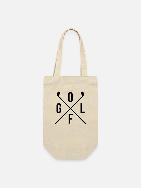 Golf Golfen T-shirt Golfer - Geschenkbeutel für Flaschen - Natur