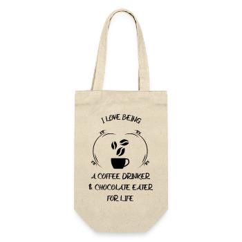 Coffee, espresso, coffee & chocolate - Gift Bag for Bottles - nature - Front