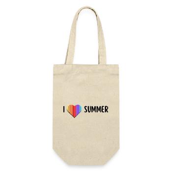 I love Summer - Geschenkbeutel für Flaschen - Natur - Vorne