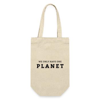 Wir haben nur ein Planet Erde - Geschenkbeutel für Flaschen - Natur - Vorne