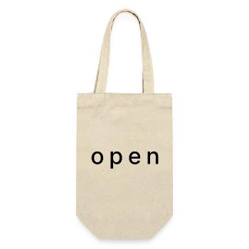 open - Geschenkbeutel für Flaschen - Natur - Vorne