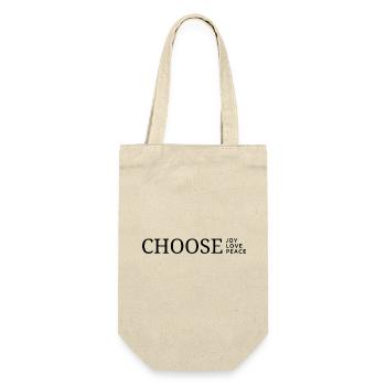 Choose Joy Love Peace on Light Wears - Gift Bag for Bottles - nature - Front