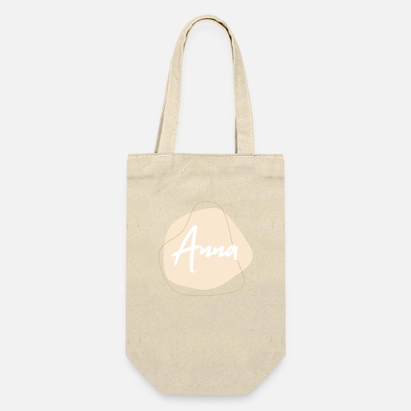 ANNA Namensprint - Geschenkbeutel für Flaschen - Natur