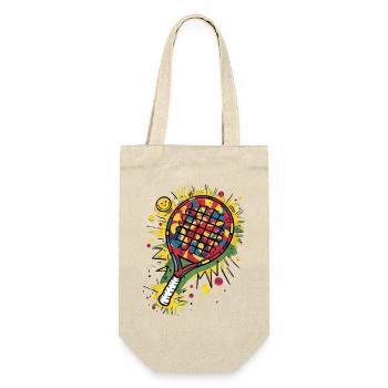 Padel Racket | Funny Padel T-Shirt - Gift Bag for Bottles - nature - Front