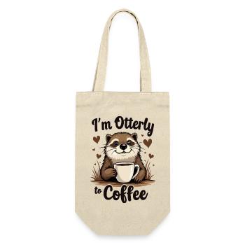 Je suis loutre au café, design mignon de loutre - Sac à bouteille - nature - Devant