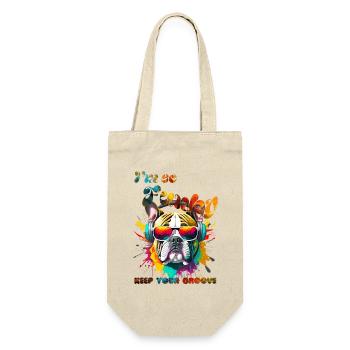 I'm so Funky. Keep your groove. Bulldog - Gift Bag for Bottles - nature - Front