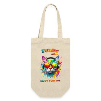 Funky vibes. enjoy your life. Chat - Sac à bouteille - nature - Devant