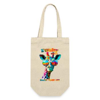 Funky vibes. enjoy your life. Girafe - Sac à bouteille - nature - Devant