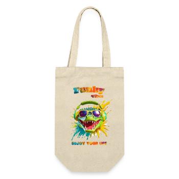 Funky vibes. enjoy your life. Crocodile - Sac à bouteille - nature - Devant