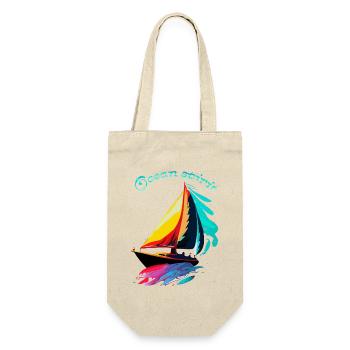 Geist des Ozeans. Segelschiff - Geschenkbeutel für Flaschen - Natur - Vorne