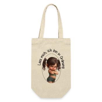Lass mich, ich bin in Ordnung - Geschenkbeutel für Flaschen - Natur - Vorne