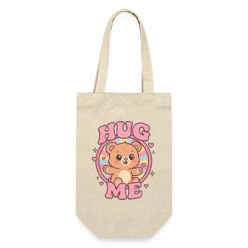 Cute cuddly bear with heart print - Gift Bag for Bottles - nature - Front
