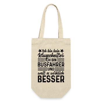 Busfahrer lustiger Spruch bin kein Klugscheißer - Geschenkbeutel für Flaschen - Natur - Vorne