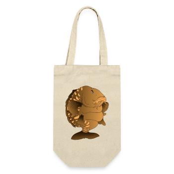 Plumpiges Spiegelkarpfen-Cartoon-Angeldesign - Geschenkbeutel für Flaschen - Natur - Vorne