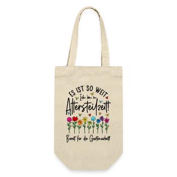 Ruhestand Garten Rente Gartenarbeit Altersteilzeit - Geschenkbeutel für Flaschen - Natur - Vorne
