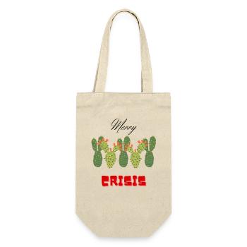 Merry Crisis - Gift Bag for Bottles - nature - Front