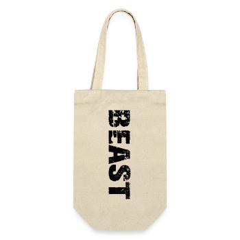 BEAST – Stärke und Selbstbewusstsein pur - Geschenkbeutel für Flaschen - Natur - Vorne