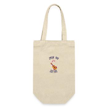 Ich kann keine Gitarre haben - Geschenkbeutel für Flaschen - Natur - Vorne