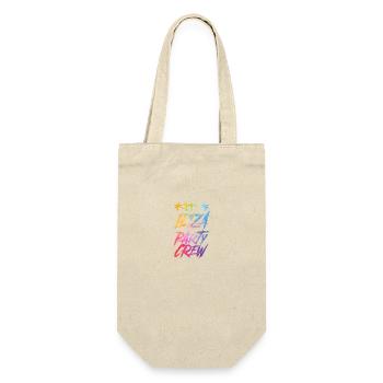 Ibiza Party Crew Bunt - Geschenkbeutel für Flaschen - Natur - Vorne