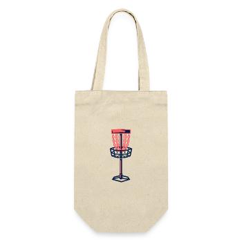 Disc Golf Basket Disc Disc Target - Gift Bag for Bottles - nature - Front