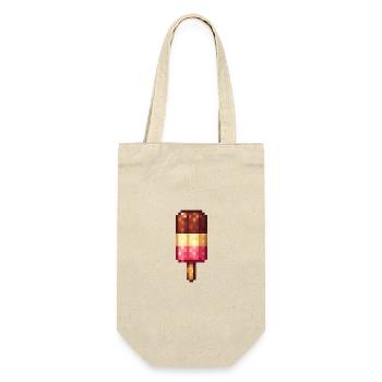 Retro Pixel Popsicles - Gift Bag for Bottles - nature - Front
