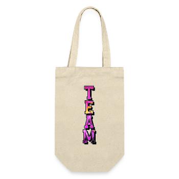 Team - Geschenkbeutel für Flaschen - Natur - Vorne