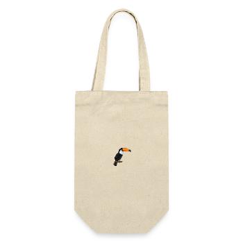 Vogel - Geschenkbeutel für Flaschen - Natur - Vorne