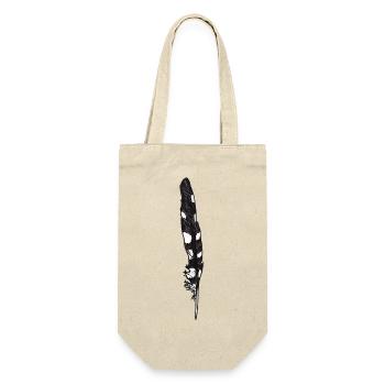 Pen dotted hand-drawn (Great Spotted Woodpecker) - Gift Bag for Bottles - nature - Front