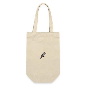 Vogel - Geschenkbeutel für Flaschen - Natur - Vorne