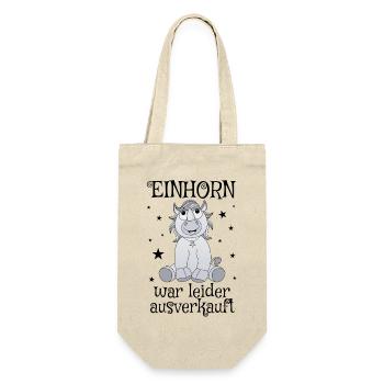 Nashorn - Einhorn war leider ausverkauft - Geschenkbeutel für Flaschen - Natur - Vorne