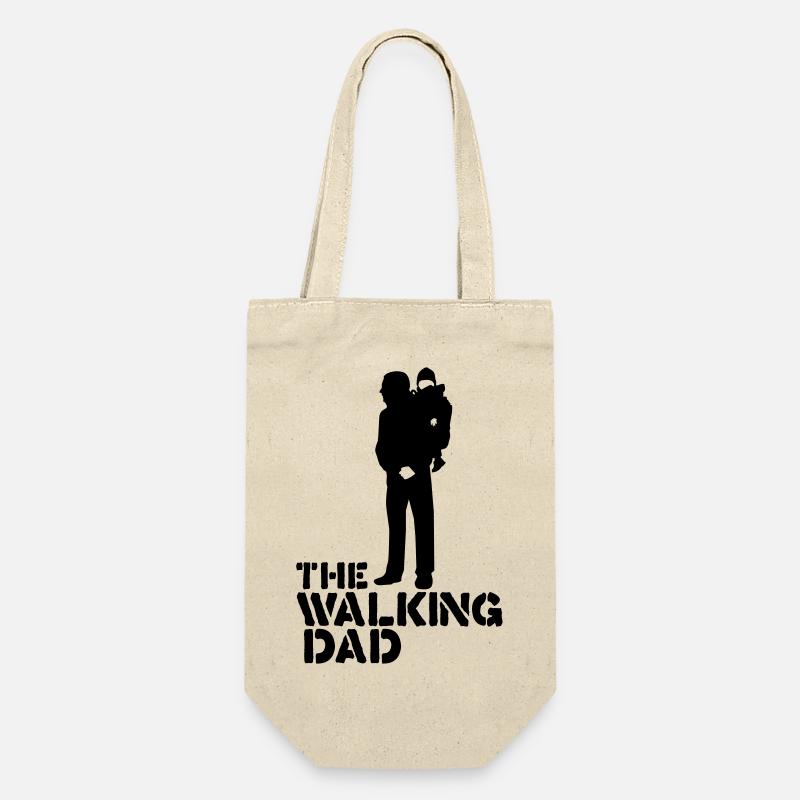 the walking dad - Geschenkbeutel für Flaschen - Natur