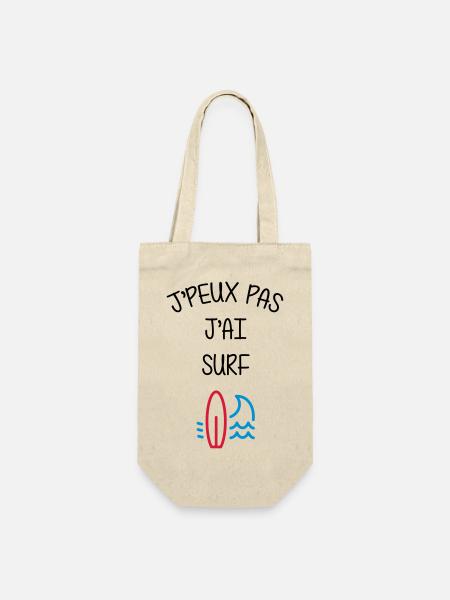 Surf / Surfeur / Sport / Sportif / J'peux pas - Gift Bag for Bottles - nature