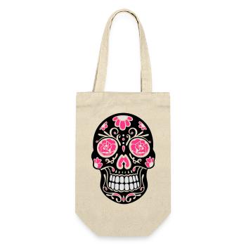 Crâne traditionnelle mexicaine, jour des morts. - Sac à bouteille - nature - Devant